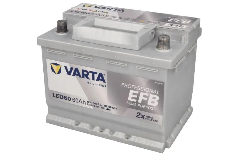 Akumulator VARTA 12V 60Ah PROFESSIONAL DUAL PURPOSE EFB P+ 242x175x190mm – EFB932060064