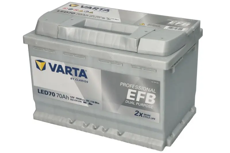 Akumulator VARTA 12V 70Ah PROFESSIONAL DUAL PURPOSE EFB P+ 278x175x190mm – EFB932070076