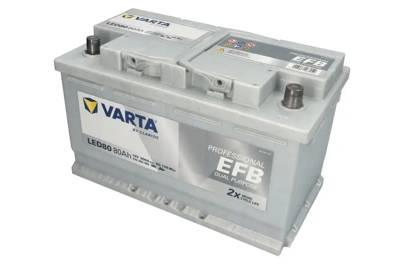 Akumulator VARTA 12V 80Ah PROFESSIONAL DUAL PURPOSE EFB P+ 315x175x190mm – EFB932080080