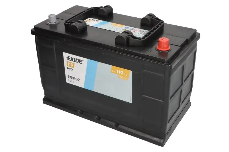 Akumulator 12V 110Ah/750A STARTPRO (P+ Biegun standardowy) 349x175x235 B01 - stopka o wysokości 10,5 mm (Rozruchowy) EXIDE – EG1102