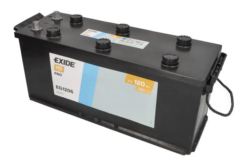 Akumulator 12V 120Ah/680A STARTPRO (P+ Biegun standardowy) 510x175x225 B03 - stopka o wysokości 10,5 mm (Rozruchowy) EXIDE – EG1206
