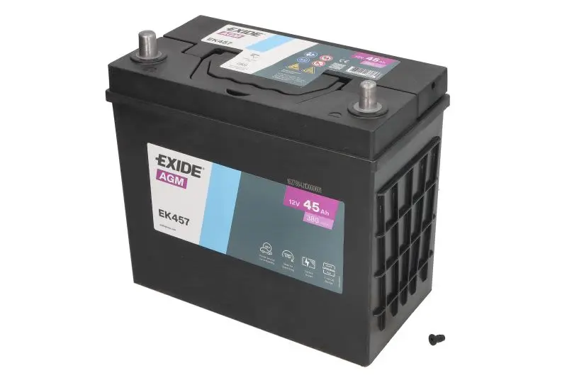 Akumulator EXIDE 12V 45Ah/380A START&STOP AGM (L+) 237x127x227 B00 - brak stopki mocującej (agm) – EK457