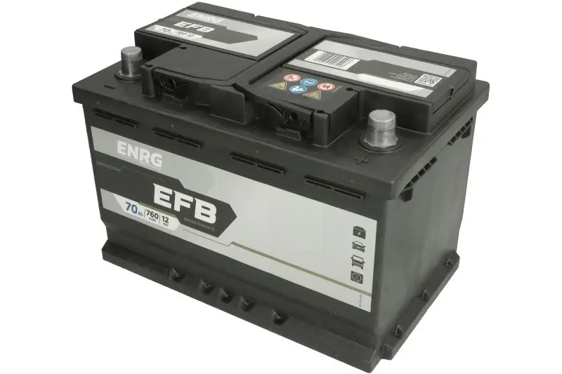 Akumulator ENRG 12V 70Ah/760A START&STOP EFB (P+ biegun standardowy) 278x175x190 B13 - stopka o wysokości 10,5 mm (rozruchowy) – ENRG570500076