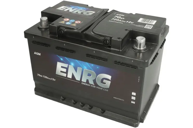 Akumulator ENRG 12V 70Ah/720A START&STOP AGM (P+ biegun standardowy) 278x175x190 B13 - stopka o wysokości 10,5 mm (agm/rozruchowy) – ENRG570901072