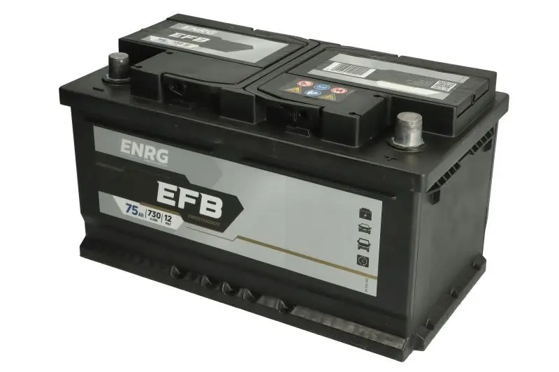 Akumulator ENRG 12V 75Ah/730A START&STOP EFB (P+ biegun standardowy) 315x175x175 B13 - stopka o wysokości 10,5 mm (efb/rozruchowy) – ENRG575500073