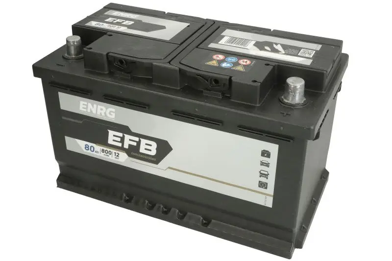 Akumulator ENRG 12V 80Ah/800A START&STOP EFB (P+ biegun standardowy) 315x175x190 B13 - stopka o wysokości 10,5 mm (rozruchowy) – ENRG580500080