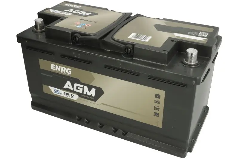 Akumulator ENRG 12V 95Ah/810A START&STOP AGM (P+ biegun standardowy) 353x175x190 B13 - stopka o wysokości 10,5 mm (agm/rozruchowy) – ENRG595901081