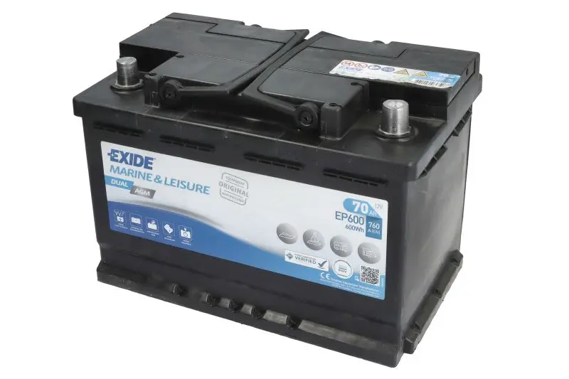 Akumulator EXIDE 12V 70Ah/760A DUAL AGM – EP600