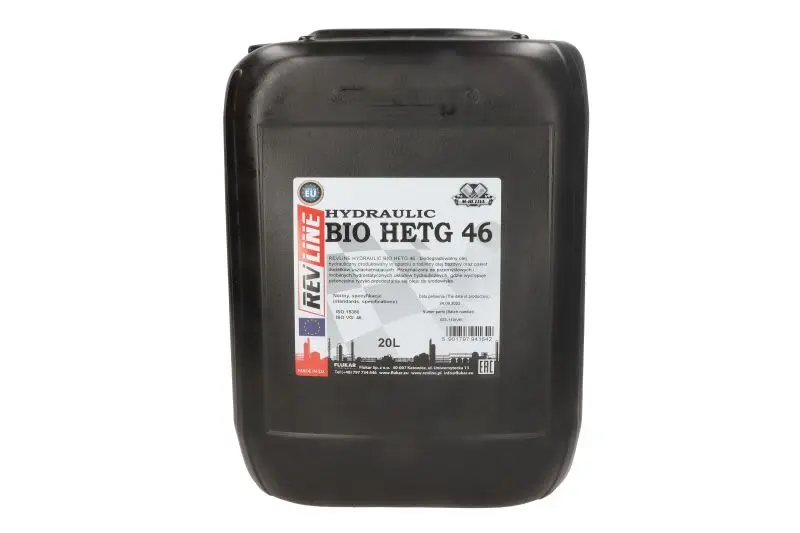 Olej hydrauliczny REVLINE (20L) 46, HE REVLINE XXL – HYDRA. BIO HETG 46 20L