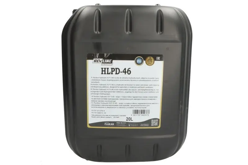 Olej hydrauliczny REVLINE (20L) 46, HLPD REVLINE XXL – HYDRAULIC HLPD 46 20L