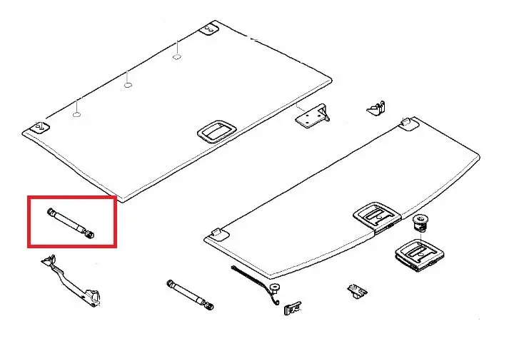 Sprężyna gazowa podłogi bagażnika L/P długość max: 293mm KROSNO – KR31758
