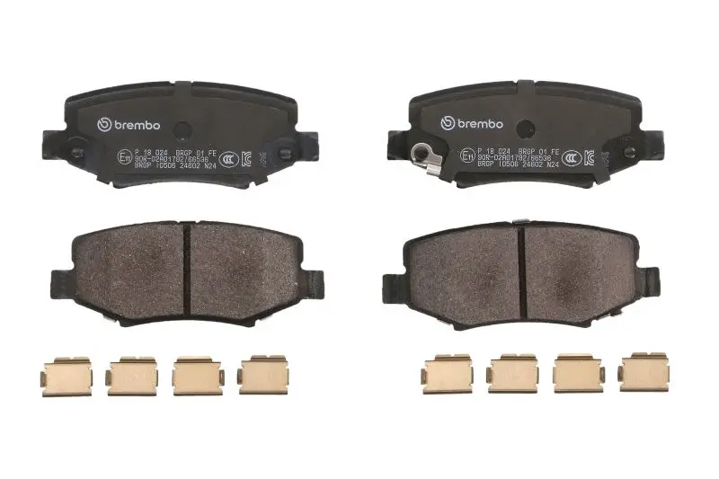 Klocki hamulcowe kpl. tył (z dodatkami) BREMBO – P 18 024