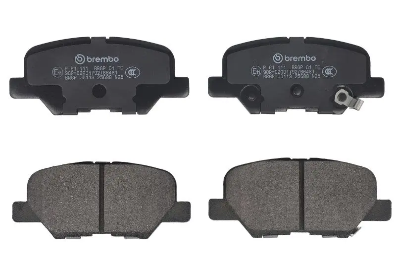 Klocki hamulcowe kpl. tył (bez dodatków) BREMBO – P 61 111