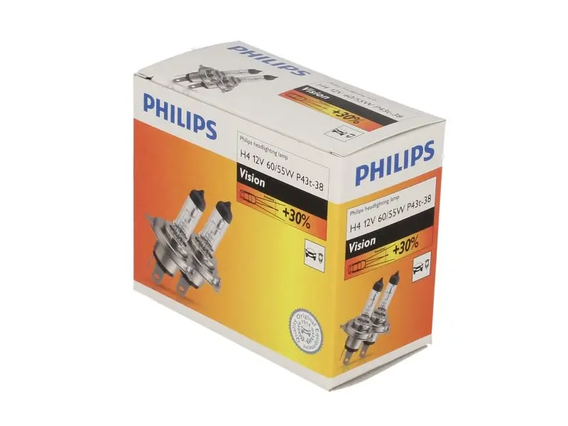 Żarówka (Karton 2szt.) H4 12V 60/55W P43T-38 Vision PHILIPS – PHI 12342PR/C2