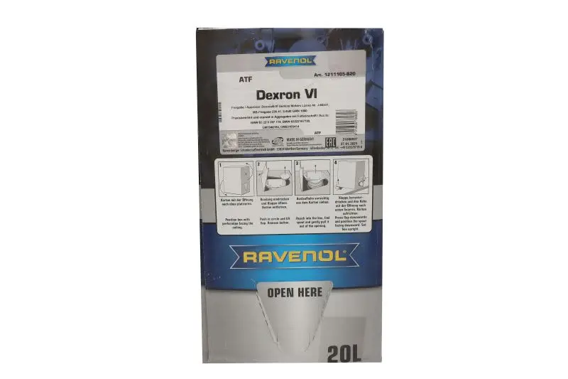 Olej ATF ATF Dexron VI (20L) (BAG-IN-BOX (folia)) RAVENOL XXL – RAV ATF DEXRON VI 20L BB