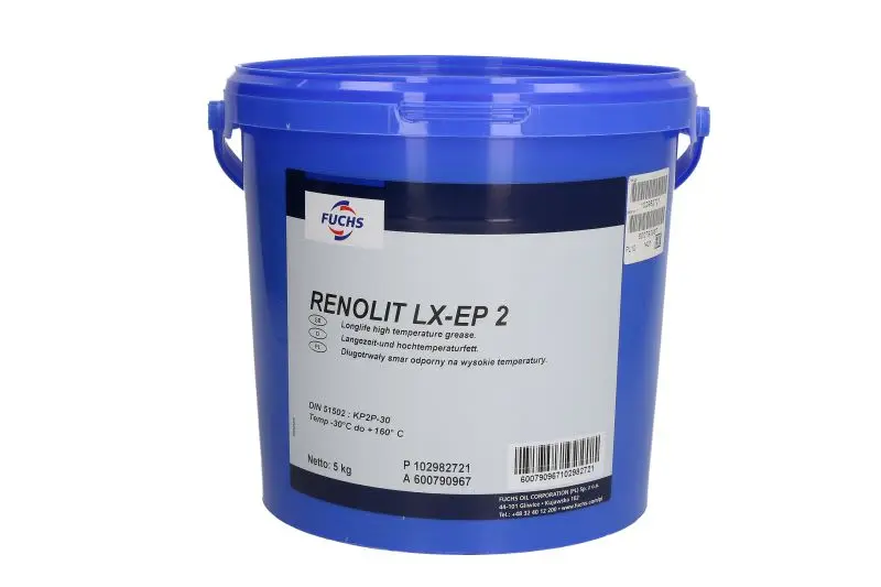 Smar do łożysk kompleks litowy RENOLIT (5L) 5KG) FUCHS OIL – RENOLIT LX EP2 5KG