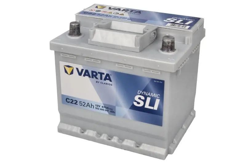 Akumulator VARTA 12V 52Ah/470A Dynamic SLI (P+) 207x175x190 B13 - stopka o wysokości 10,5 mm (rozruchowy) – SLI552400047
