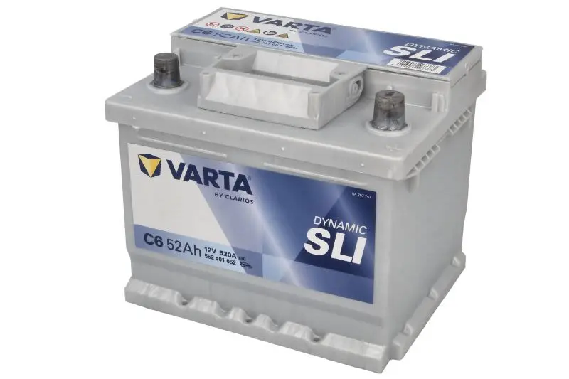 Akumulator VARTA 12V 52Ah/520A Dynamic SLI (P+) 207x175x175 B13 - stopka o wysokości 10,5 mm (rozruchowy) – SLI552401052