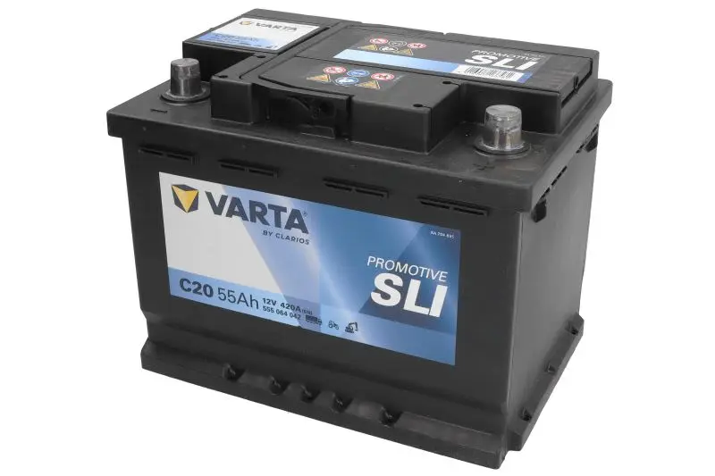 Akumulator 12V 55Ah/420A PROMOTIVE SLI (P+) 242x175x190 B13 - stopka o wysokości 10,5 mm (Rozruchowy) VARTA – SLI555064042