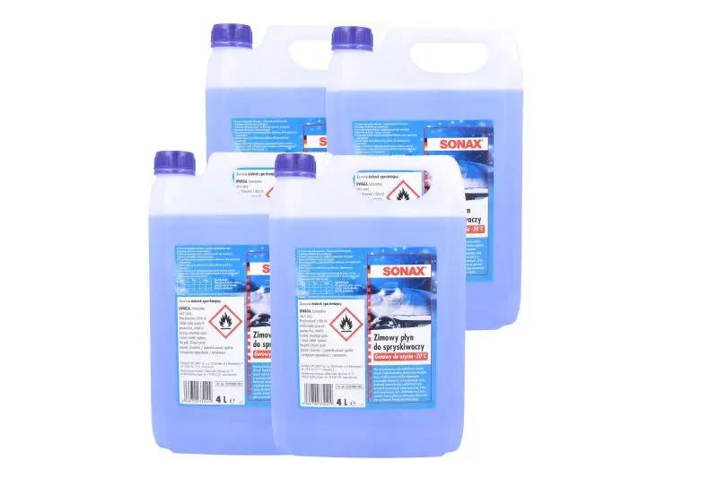 Płyn do spryskiwaczy gotowy zimowy (4l) SONAX (-20°C) (4x4L) – SONAX 332 400 4L SET