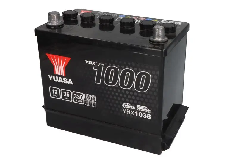 Akumulator YUASA 12V 35Ah/330A YBX1000 CaCa (L+ biegun standardowy) 243x135x202 B11 (rozruchowy) – YBX1038