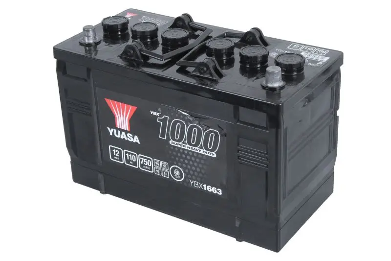 Akumulator 12V 110Ah/750A 1000 Series Super Heavy Duty (P+ Biegun standardowy) 347x174x235 B00 - brak stopki mocującej (Rozruchowy) YUASA – YBX1663