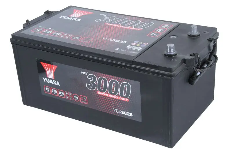 Akumulator 12V 220Ah/1150A 3000 Series Super Heavy Duty (L+ Biegun standardowy) 516x274x236 B00 - brak stopki mocującej (Rozruchowy) YUASA – YBX3625