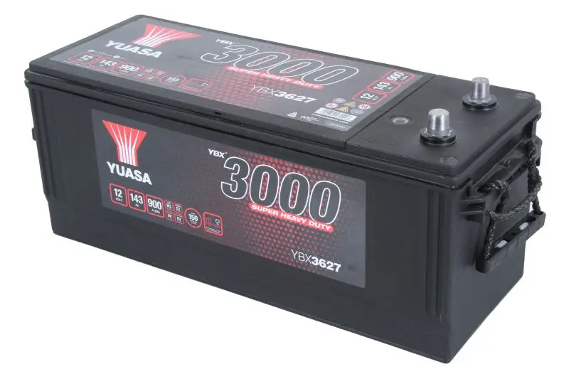 Akumulator 12V 143Ah/900A 3000 Series Super Heavy Duty (L+ Biegun standardowy) 513x189x223 B00 - brak stopki mocującej (Rozruchowy) YUASA – YBX3627