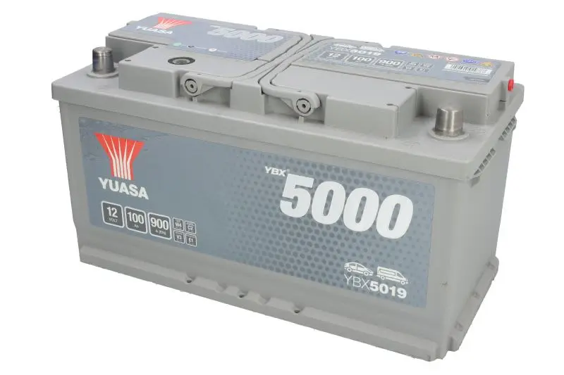 Akumulator YUASA 12V 100Ah/900A YBX5000 Silver High Performance SMF (P+ biegun standardowy) 353x175x190 B03 - stopka o wysokości 10,5 mm (rozruchowy) – YBX5019