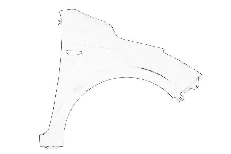 Błotnik przód P (z otworem na kierunkowskaz) HYUNDAI – 663211J500