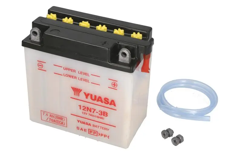Akumulator Kwasowy/Rozruchowy YUASA 12V 7Ah 70A P+ Obsługowy 135x75x133mm Suchoładowany bez elektrolitu wymagana ilość elektrolitu 0,5l 12N7-3B – 12N7-3B YUASA