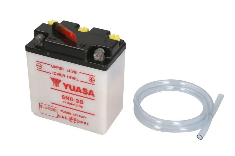 Akumulator Kwasowy/Rozruchowy YUASA 6V 6Ah P+ Obsługowy 99x57x111mm Suchoładowany bez elektrolitu wymagana ilość elektrolitu 0,3l 6N6-3B – 6N6-3B YUASA