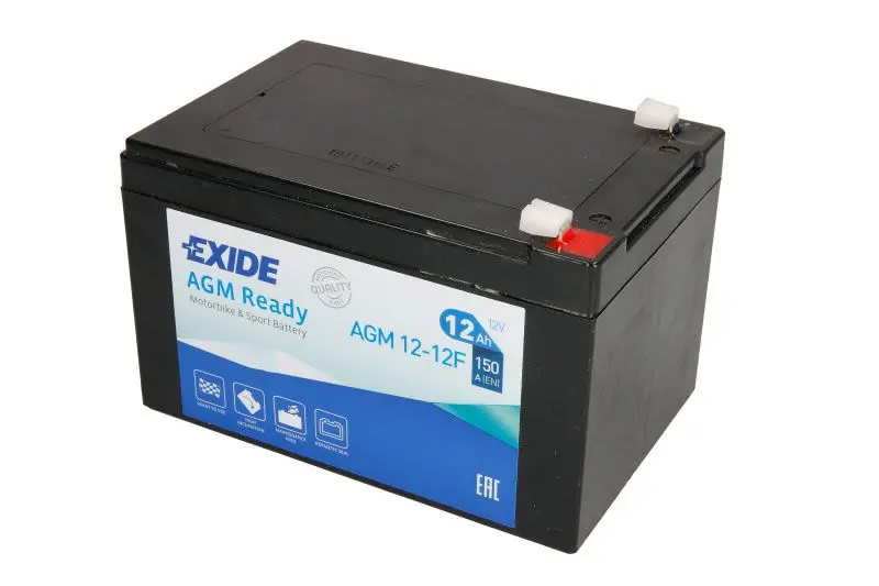 Akumulator AGM EXIDE 12V 12Ah 150A Bezobsługowy 150x100x100mm Uruchomiony AGM12-12F – AGM12-12F EXIDE