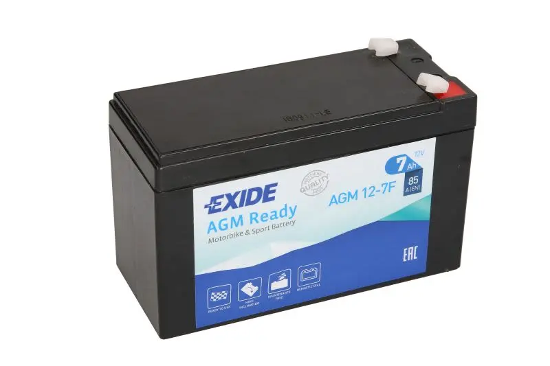 Akumulator AGM EXIDE 12V 7Ah 85A Bezobsługowy 150x65x95mm Uruchomiony AGM12-7F – AGM12-7F EXIDE