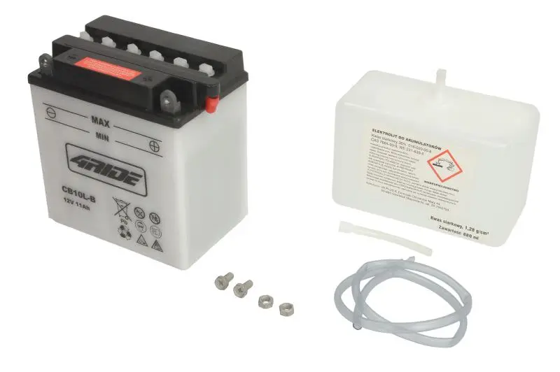 Akumulator Kwasowy/Rozruchowy/Suchoładowany z elektrolitem (ograniczona sprzedaż konsumencka) 4 RIDE 12V 10Ah 160A P+ Obsługowy elektrolit w zestawie 136x91x146mm Suchoładowany z elektrolitem CB10L-B – CB10L-B 4RIDE