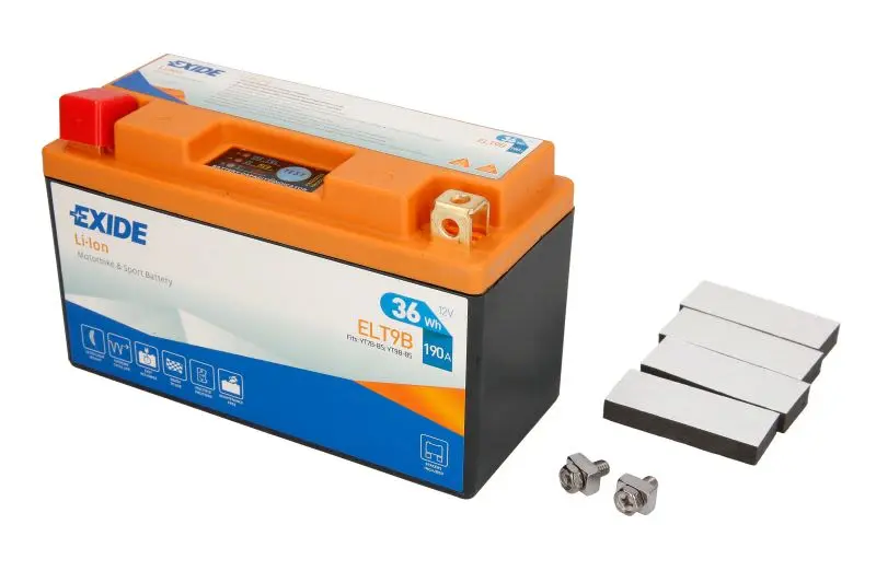 Akumulator Litowo-Jonowy EXIDE 12V 3Ah 190A L+ Bezobsługowy 150x65x95mm Uruchomiony ELT9B – ELT9B EXIDE