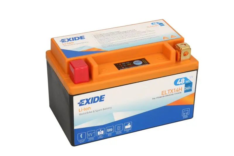 Akumulator Litowo-Jonowy EXIDE 12V 4Ah 240A L+ Bezobsługowy 150x90x95mm Uruchomiony ELTX14H – ELTX14H EXIDE