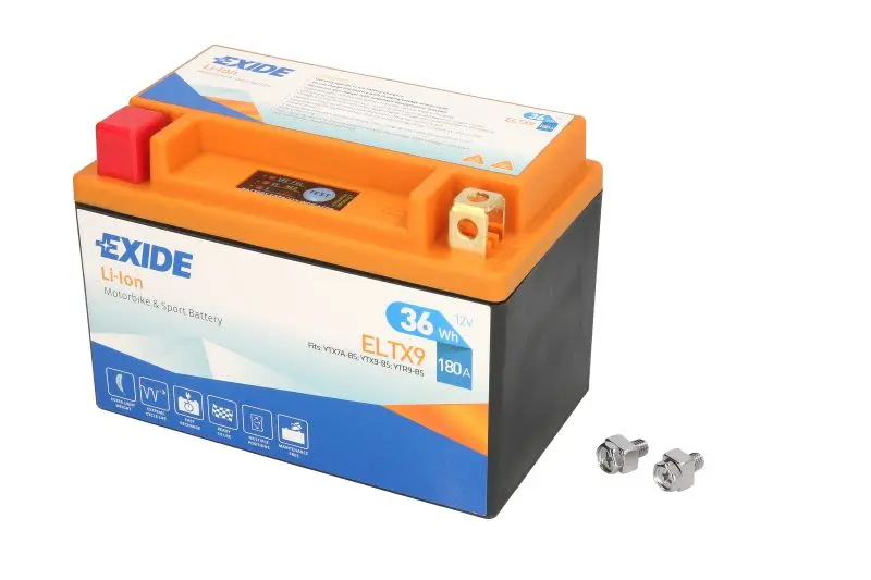 Akumulator Litowo-Jonowy EXIDE 12V 3Ah 180A L+ Bezobsługowy 150x90x105mm Uruchomiony ELTX9 – ELTX9 EXIDE