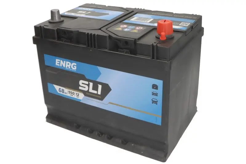 Akumulator ENRG 12V 68Ah/550A CLASSIC (P+ biegun standardowy) 261x175x220 B01 - stopka o wysokości 10,5 mm (rozruchowy) – ENRG568404055