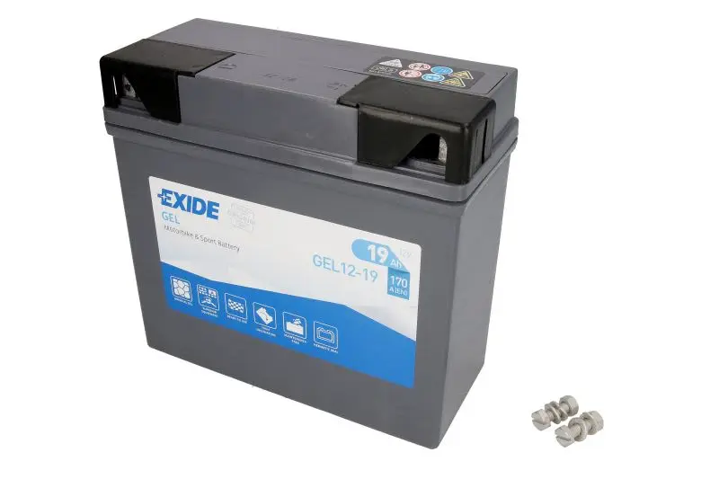 Akumulator Żelowy EXIDE 12V 19Ah 170A P+ Bezobsługowy 185x80x170mm Uruchomiony GEL12-19 – GEL12-19 51913 EXIDE
