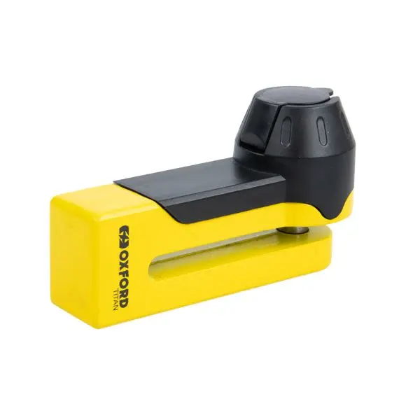 Blokada tarczy hamulcowej TITAN OXFORD kolor żółty 104mm x 104mm trzpień 10mm – LK486