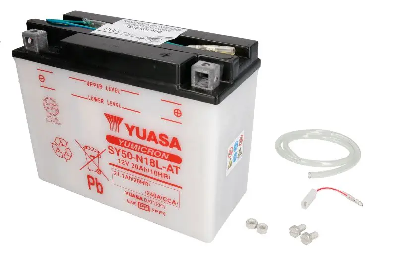 Akumulator Kwasowy/Rozruchowy YUASA 12V 21Ah 240A P+ Obsługowy 205x90x162mm Suchoładowany bez elektrolitu wymagana ilość elektrolitu 1,4l SY50-N18L-AT – SY50-N18L-AT YUASA