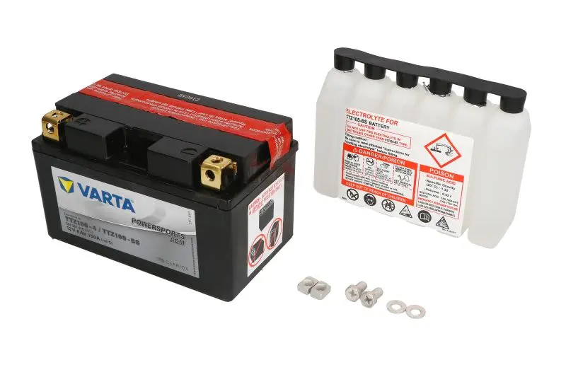 Akumulator AGM/Rozruchowy/Suchoładowany z elektrolitem (ograniczona sprzedaż konsumencka) VARTA 12V 8Ah 150A L+ Bezobsługowy elektrolit w zestawie 150x87x93mm Suchoładowany z elektrolitem TTZ10S-BS pa – TTZ10S-BS VARTA FUN