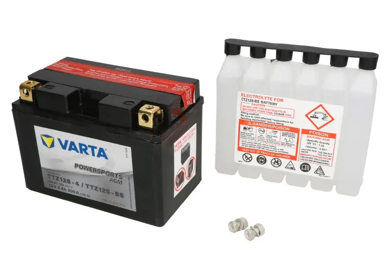 Akumulator AGM/Rozruchowy/Suchoładowany z elektrolitem (ograniczona sprzedaż konsumencka) VARTA 12V 9Ah 200A L+ Bezobsługowy elektrolit w zestawie 150x87x110mm Suchoładowany z elektrolitem TTZ12S-BS p – TTZ12S-BS VARTA FUN