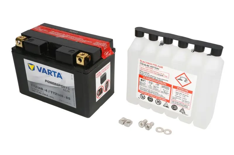 Akumulator AGM/Rozruchowy/Suchoładowany z elektrolitem (ograniczona sprzedaż konsumencka) VARTA 12V 11Ah 230A L+ Bezobsługowy elektrolit w zestawie 150x87x110mm Suchoładowany z elektrolitem TTZ14S-BS – TTZ14S-BS VARTA FUN