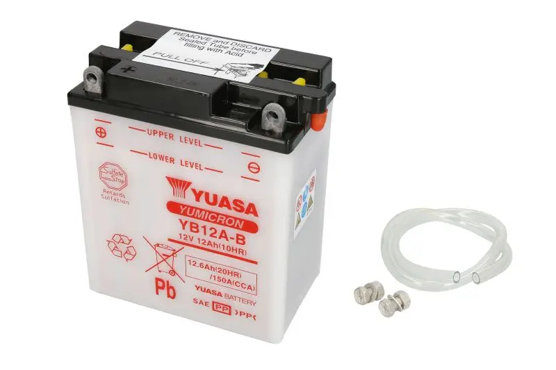 Akumulator Kwasowy/Rozruchowy YUASA 12V 13Ah 150A L+ Obsługowy 134x80x160mm Suchoładowany bez elektrolitu wymagana ilość elektrolitu 0,75l YB12A-B – YB12A-B YUASA