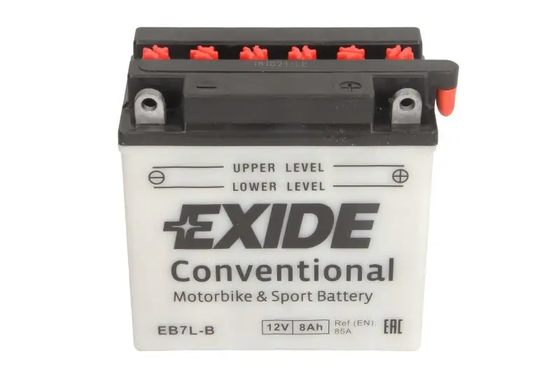 Akumulator Kwasowy/Rozruchowy/Suchoładowany z elektrolitem (ograniczona sprzedaż konsumencka) EXIDE 12V 8Ah 85A P+ Obsługowy elektrolit w zestawie 135x75x133mm Suchoładowany z elektrolitem YB7L-B pasu – YB7L-B EXIDE