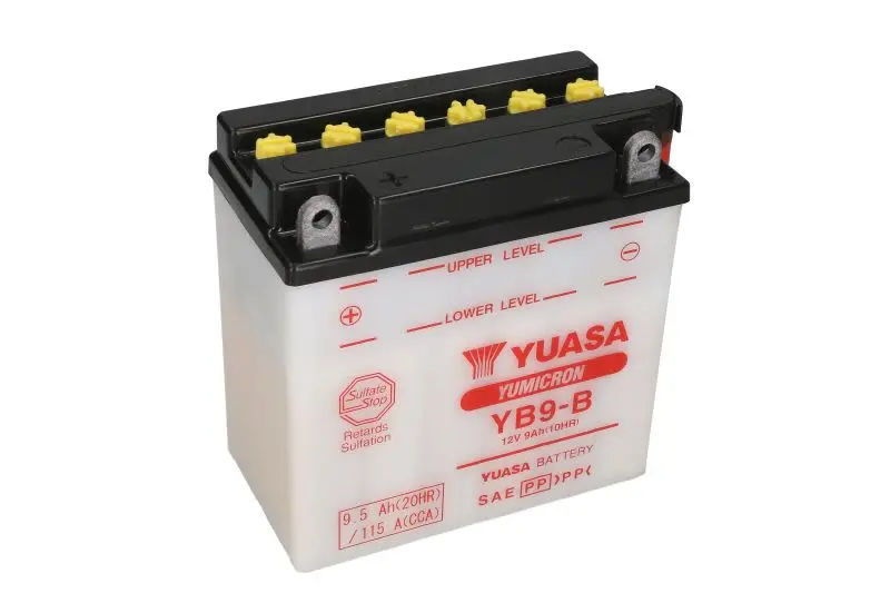Akumulator Kwasowy/Rozruchowy YUASA 12V 10Ah 115A L+ Obsługowy 137x77x141mm Suchoładowany bez elektrolitu wymagana ilość elektrolitu 0,6l YB9-B – YB9-B YUASA