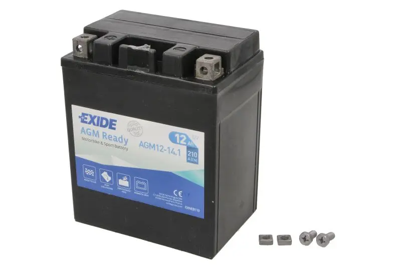 Akumulator AGM/Rozruchowy EXIDE 12V 12Ah 210A L+ Bezobsługowy 133x90x164mm Uruchomiony – YTX14AH-BS EXIDE READY