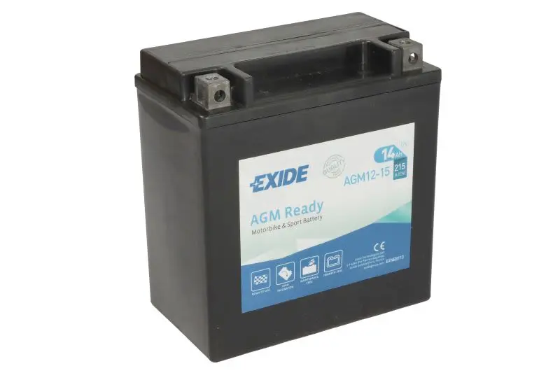 Akumulator AGM/Rozruchowy EXIDE 12V 14Ah 215A L+ Bezobsługowy 150x87x161mm Uruchomiony – YTX16-BS EXIDE READY